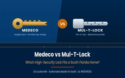 Medeco vs Mul-T-Lock high-security lock comparison for South Florida homes