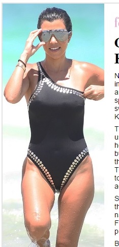 Kourtney as seen on the Daily Mail